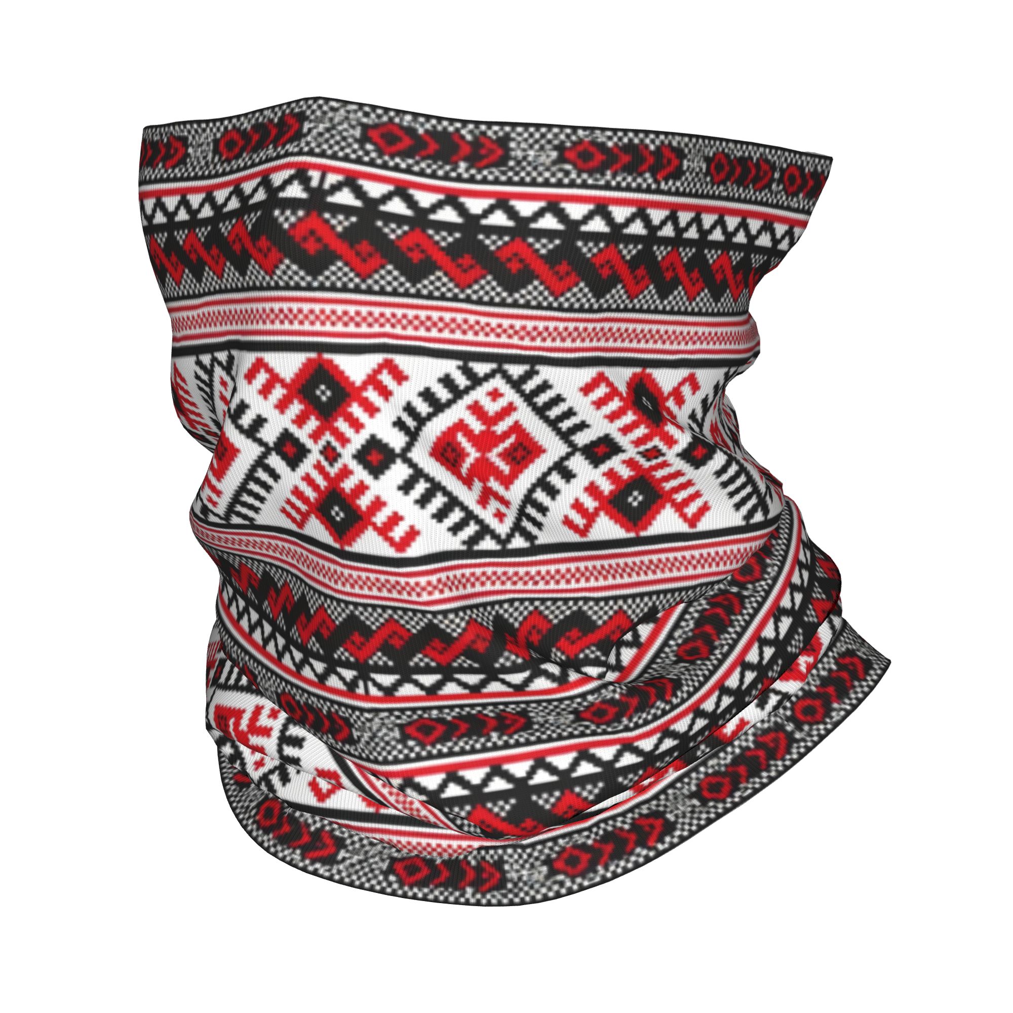 Neck Gaiter Fleece - Custom Ukrainian Vyshyvanka Embroidery Neck Gaiter