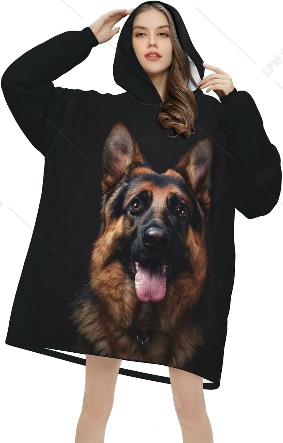 Dog German Shepherd Wearable B - Sherpa Hoodie Fleece review and price