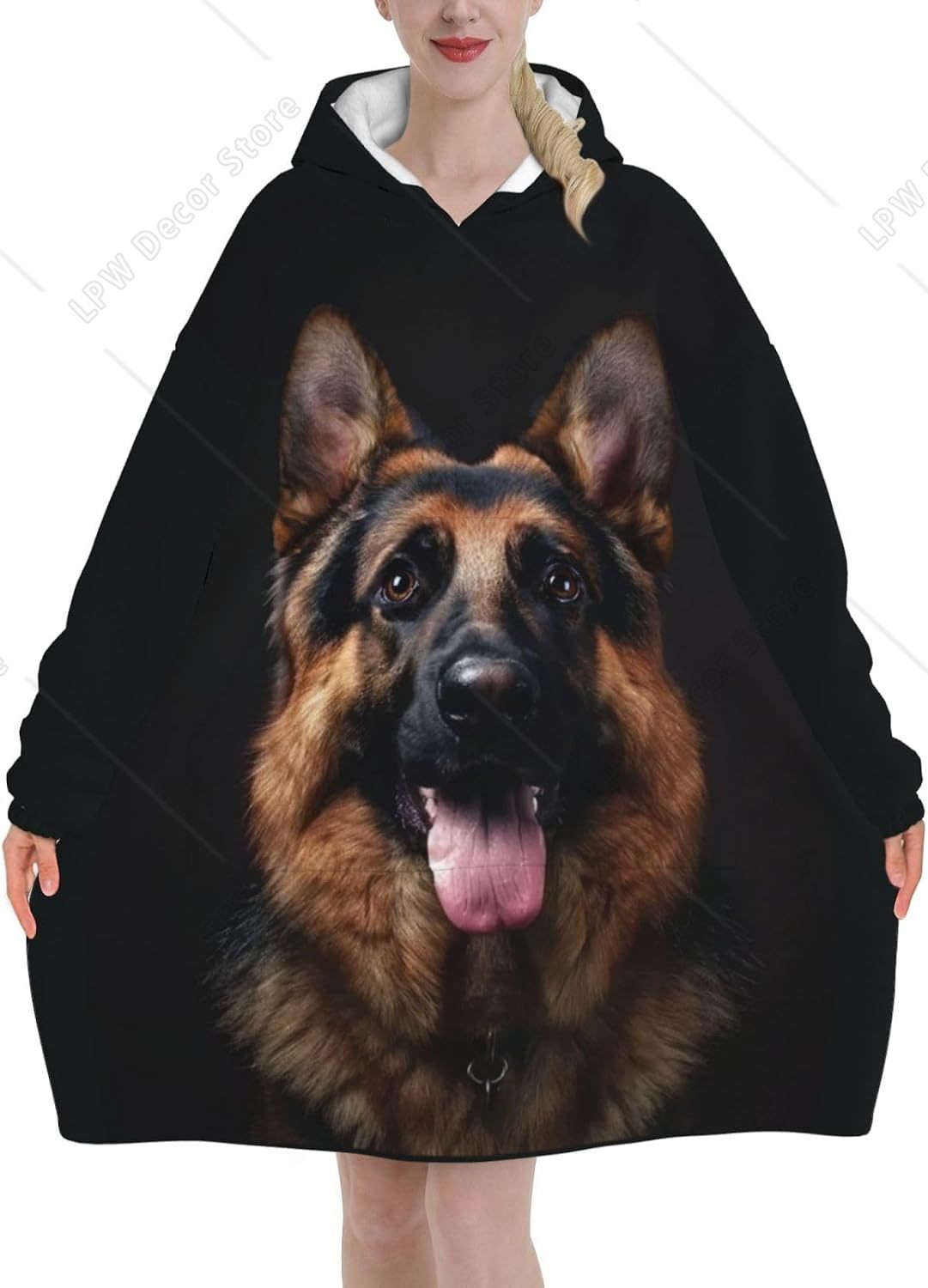 Dog German Shepherd Wearable B - Sherpa Hoodie Fleece review and price