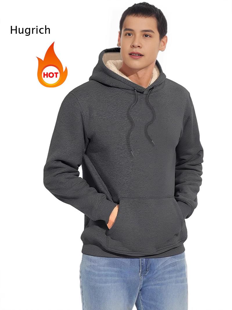 Men Sherpa Lined Hoodie Drawst - Sherpa Hoodie Fleece review and price