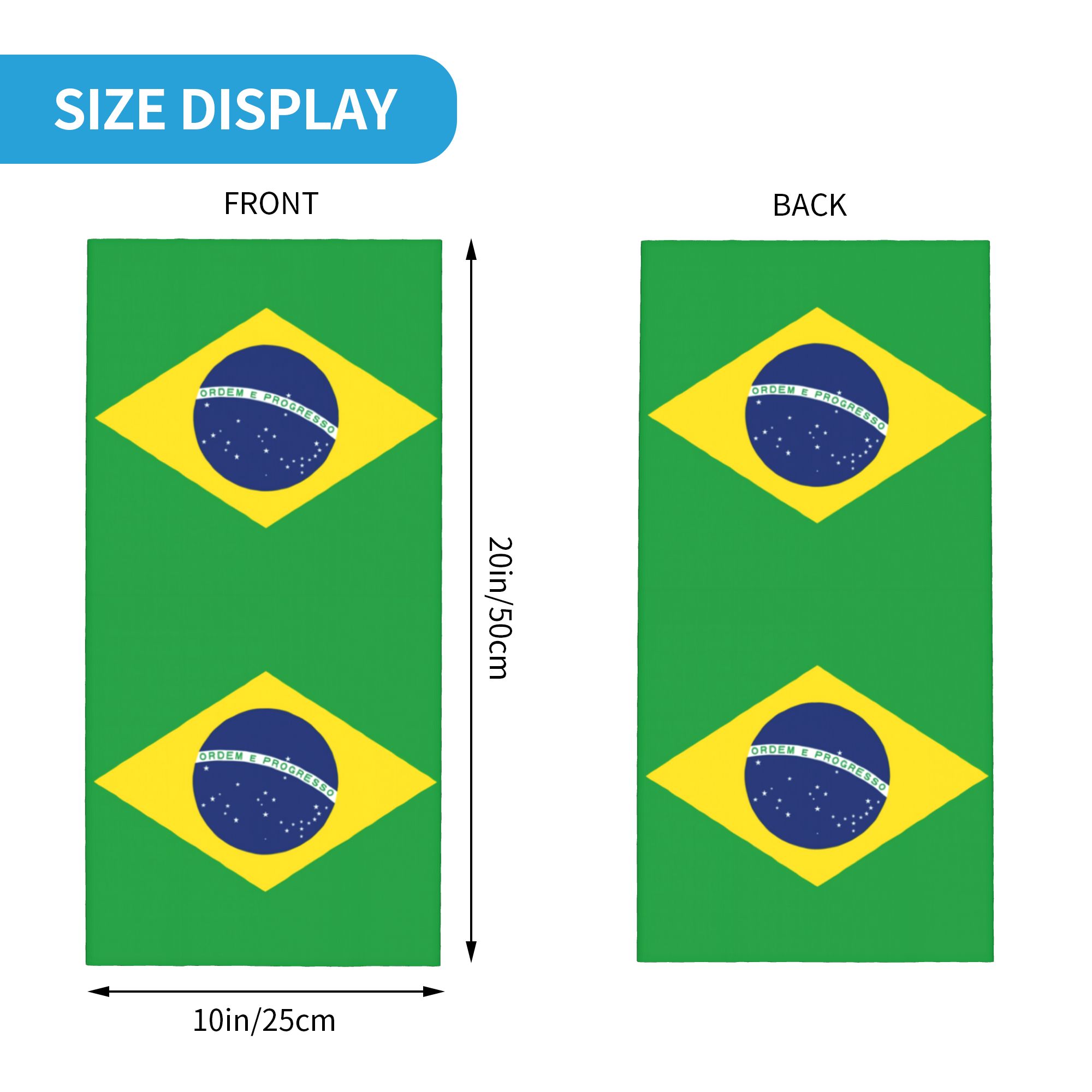 Custom Brazil Flag Bandana Nec - Neck Gaiter Fleece review and price