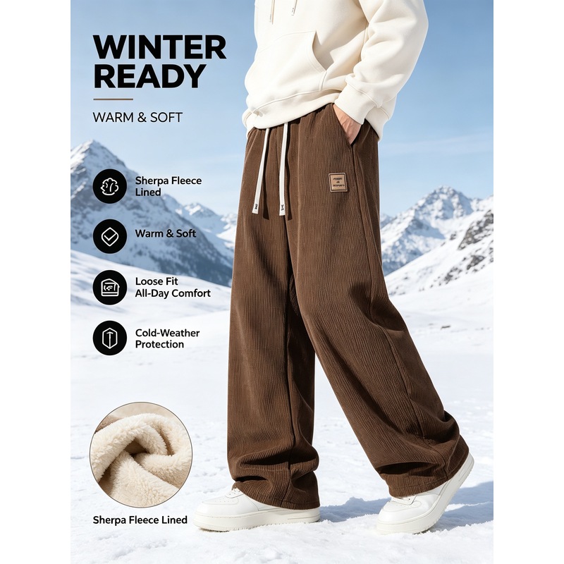 Men's Winter Sports Pants Cord - Corduroy Pant Warm review and price