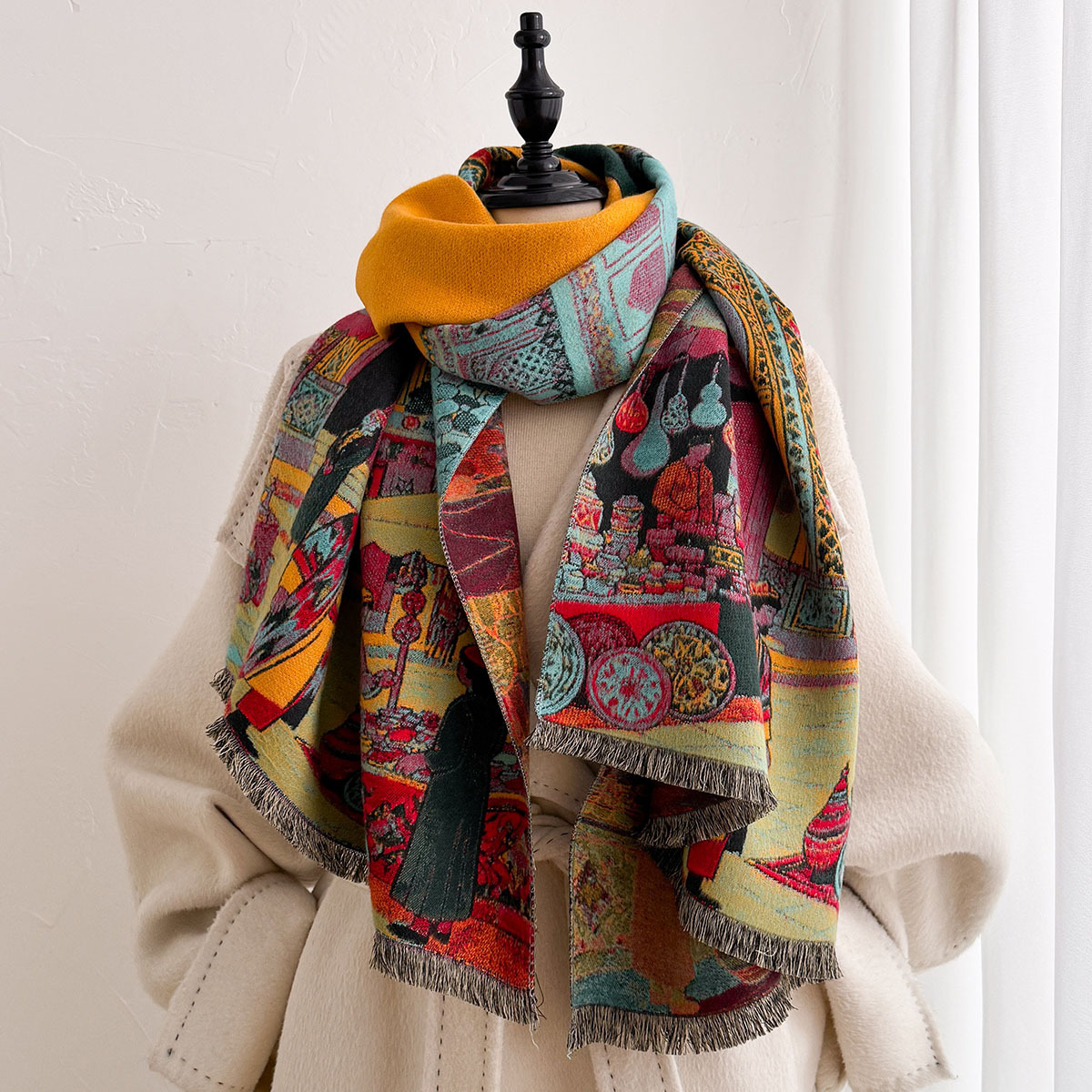 Women Imitation Cashmere Scarf - Cashmere Pashmina Wrap review and price