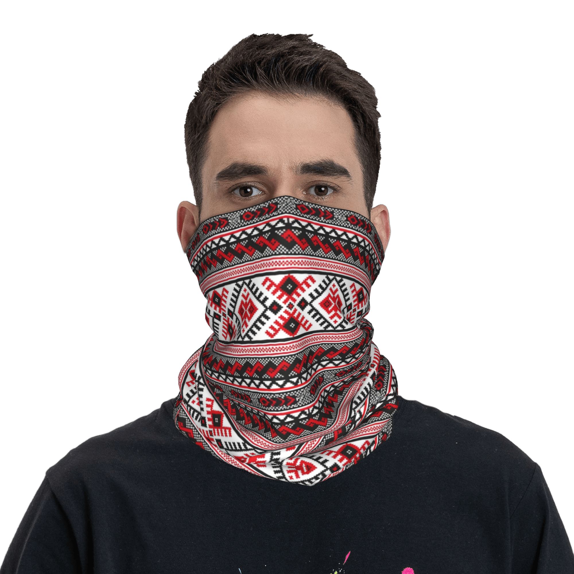Custom Ukrainian Vyshyvanka Em - Neck Gaiter Fleece review and price
