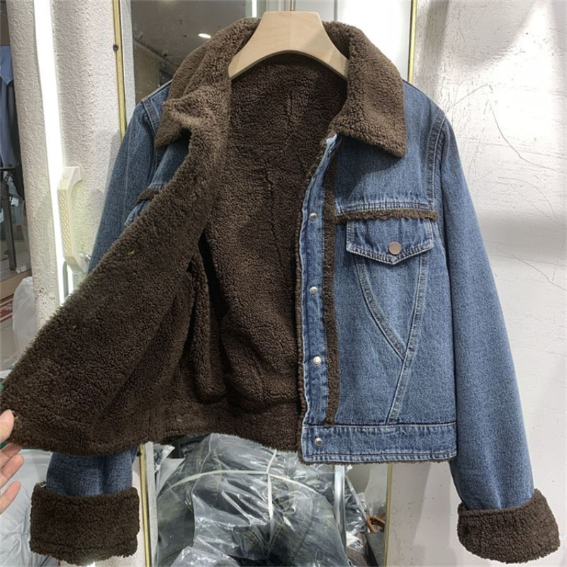 Thickened Denim Winter Coat Co - Down Jacket Packable review and price